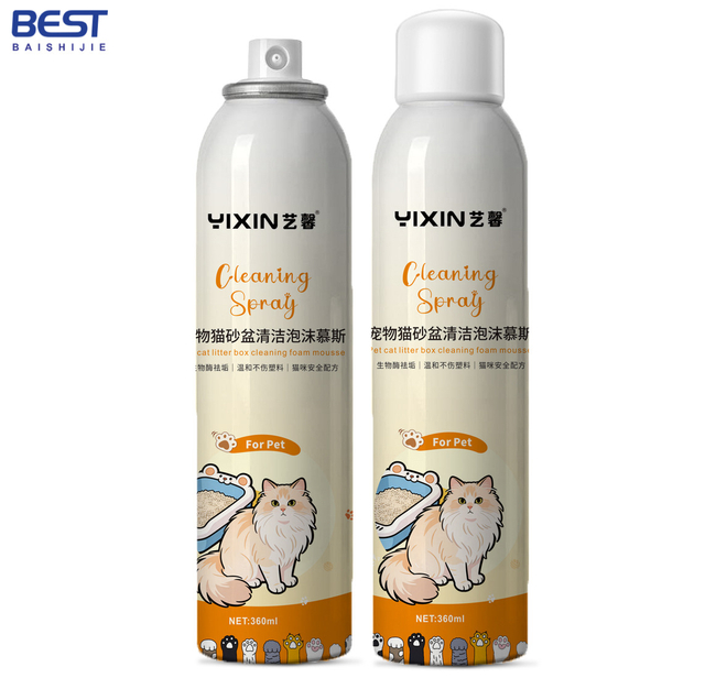 Pet Cat Litter Box Cleaning Foam Mousse