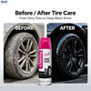 Car Tire Foam Spray Silicone Tire Shine Aerosol High Gloss Tyre Dressing for Auto Rubber Care